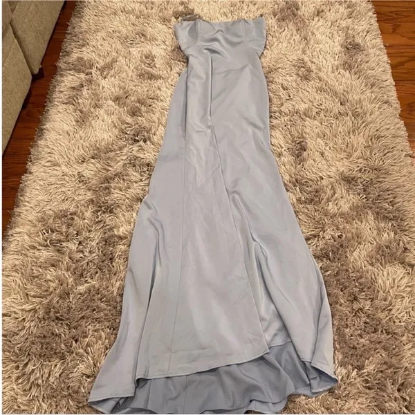 La Femme 29720 Light Blue Strappy Back Gown 10 - Image 3