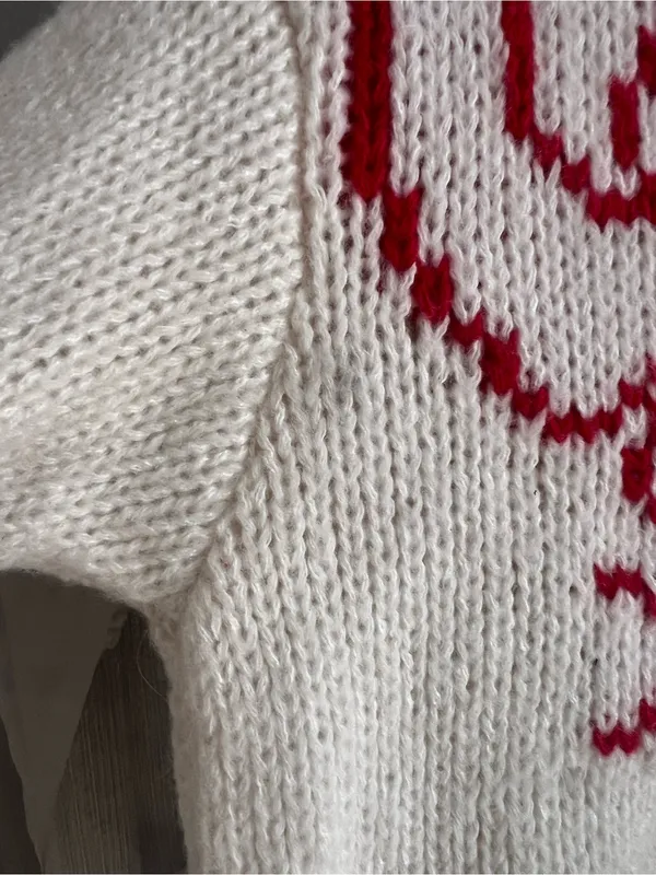 Coco & Shay Cream & Red Lobster Knit Sweater - Image 5