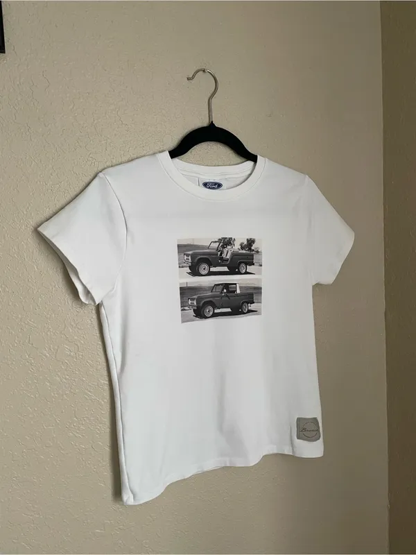 Official Ford Bronco with Cotton On Collab Size Small White Photograph Graphic - Image 2