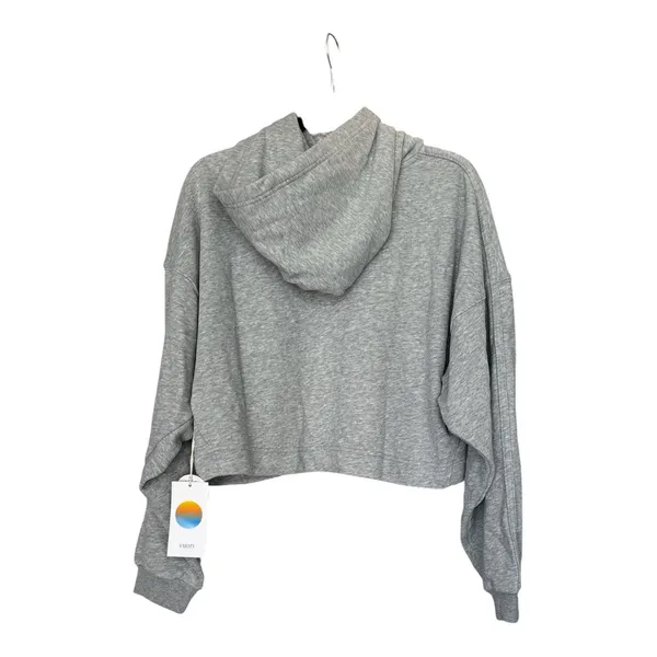 Vuori Women’s Sedona Crop Hoodie Light Heather Grey Size Small New w/tag $118 - Image 2