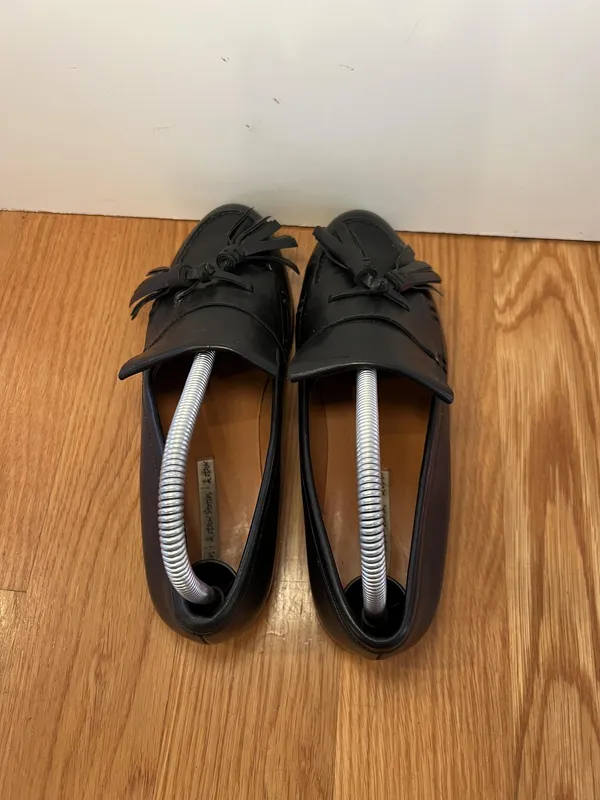 & Other Stories Shoes Womens Size 38 Black Leather Tassel Loafers Made in Italy - Image 7