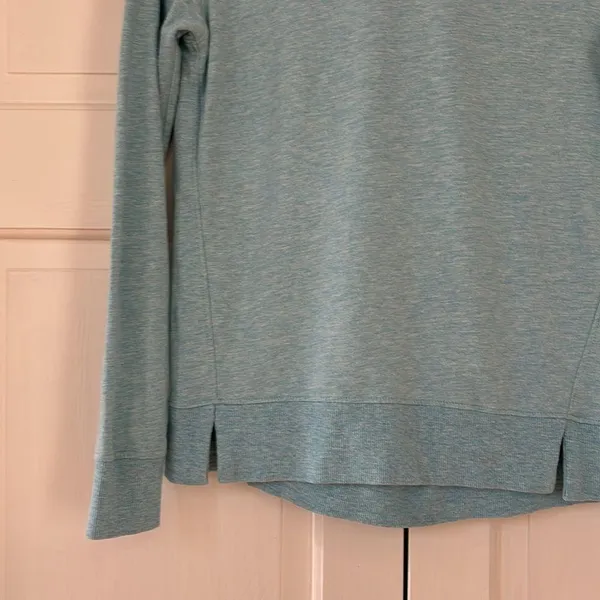 Peter Millar Women’s Lava Wash Hoodie Blue Spruce Space Dye Size XS Heather Hood - Image 6
