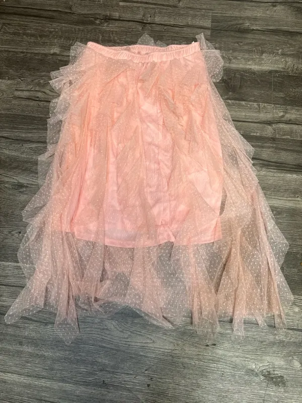 Live 4 Truth Blush Pink Layered Tulle Midi Skirt - Image 5