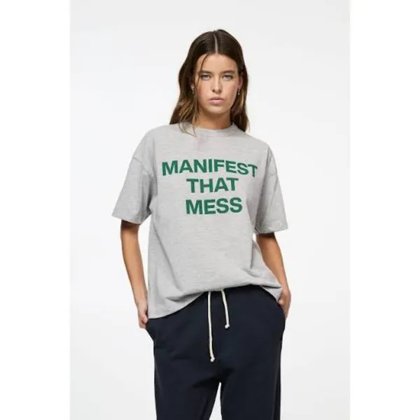 Pull&Bear Manifest That Mess T-Shirt XS - Image 2