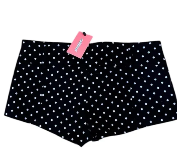 NWT Edikted Black White Polka Dot Short Shorts Stretch Low Rise M - Image 7