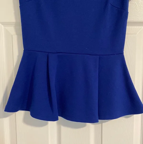 Forever 21 Blue Peplum Top - Image 3