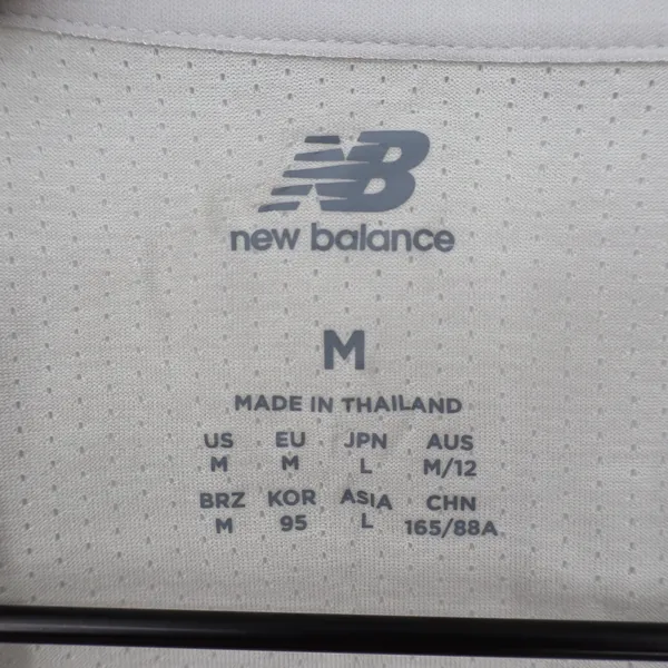 New Balance Womens Athletics Tee WT41253 Light Grey Mesh Training Shirt Size M - Image 3