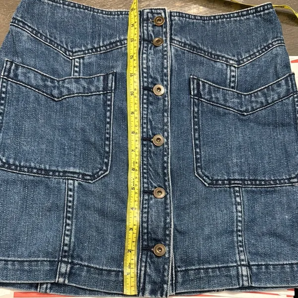 Free People Blue Mini Cargo Skirt - Image 8