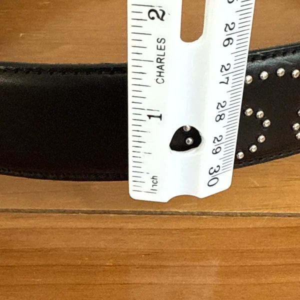 Brighton Belt Black Leather Studded Detail Women Size‎ M-30 B20403 - Image 6