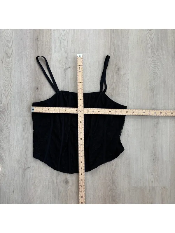 Torrid NWT Women's Black Lacepower Mesh Crop Corset Size 1X - Image 7