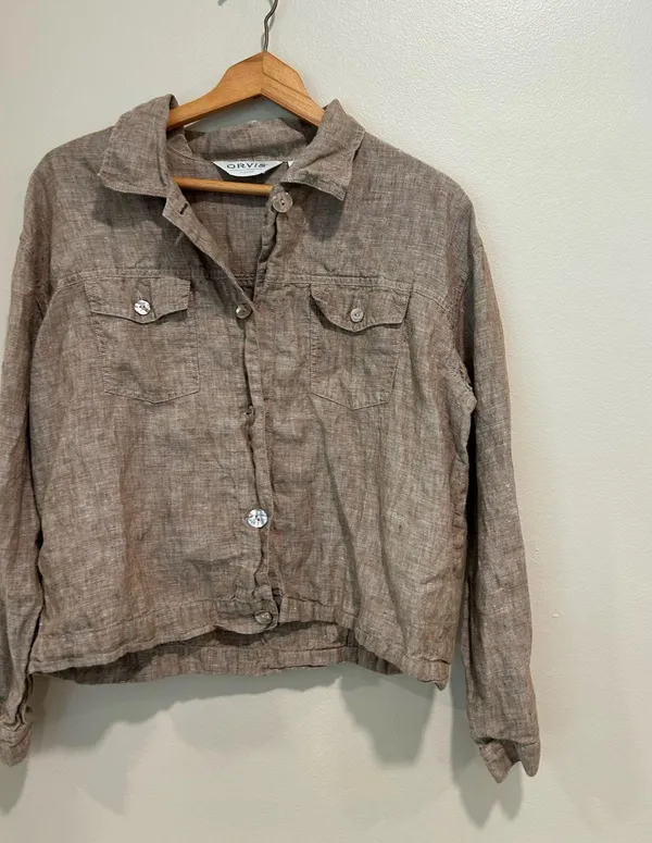 Orvis 100% Linen Button Down Blouse - Image 2