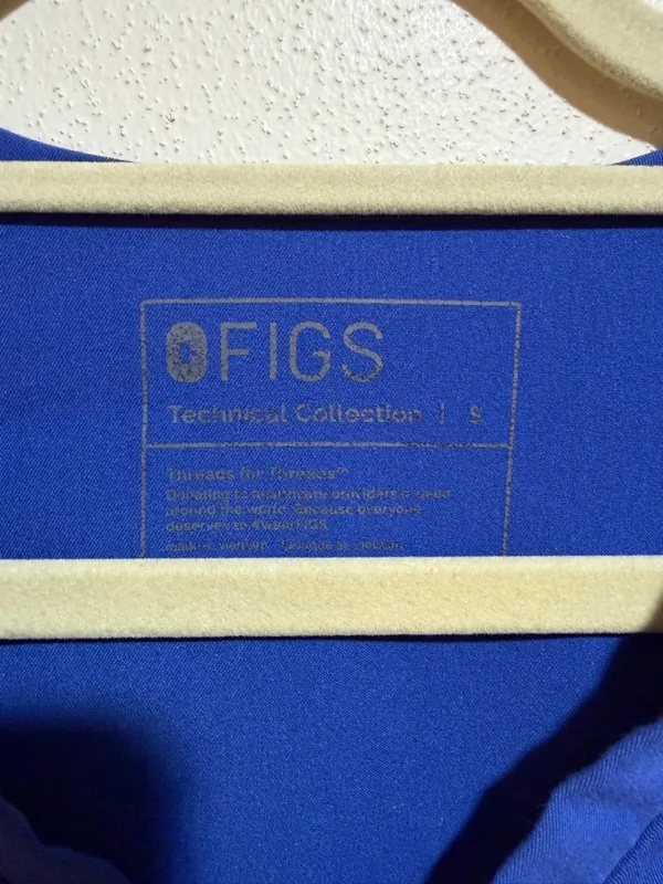 Figs Technical Collection Catarina One Pocket Scrub Top Denim Blue Size Small - Image 5