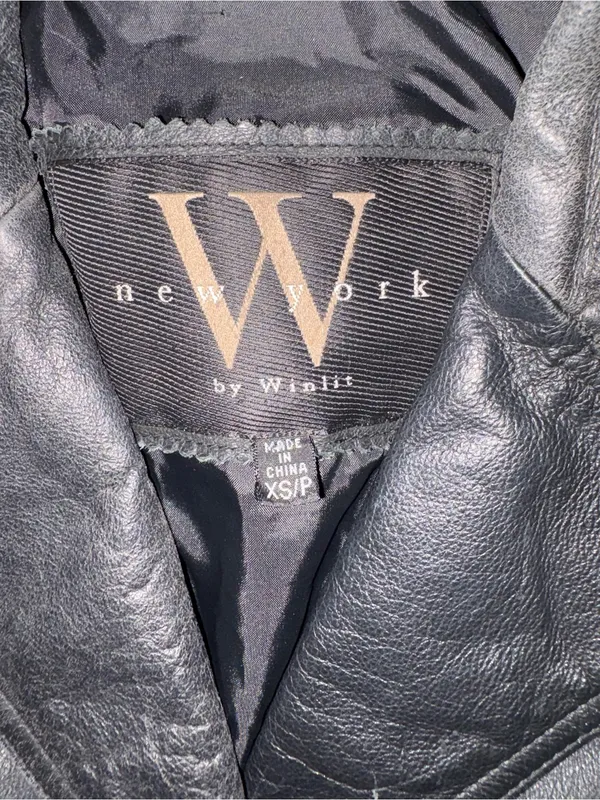 Classic Black Leather Long Coat - Women's Tailored Trench - Image 2