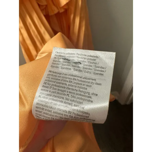 AMUR Orange Janey Tiered Ruffle Strapless Midi Pleated Fully Lined Dress size 6 - Image 15