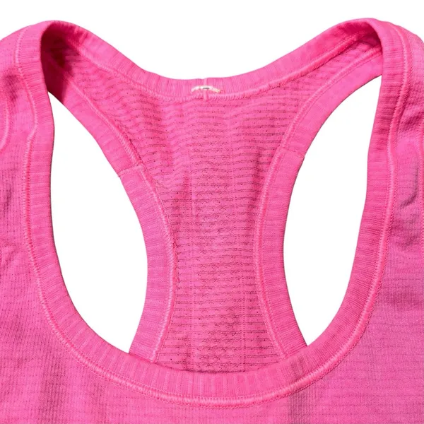 Lululemon Swiftly Tech Racerback Tank Top Size 2 Heathered Neon Pink Gym Workout - Image 3