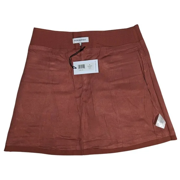 WeWoreWhat‎ Blazer Skirt Brown Button Front Asymmetrical A-Line Size S - Image 4