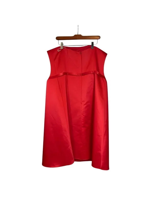 Vintage Jessica McClintock Strapless Red Cocktail Dress - Image 2
