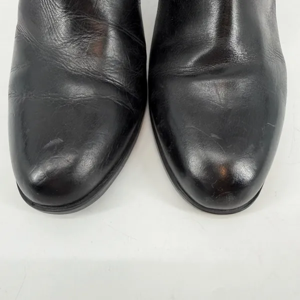 Born Black Leather Ankle Boots Block Heel Side Zip Womens Size 11‎ Comfort - Image 3