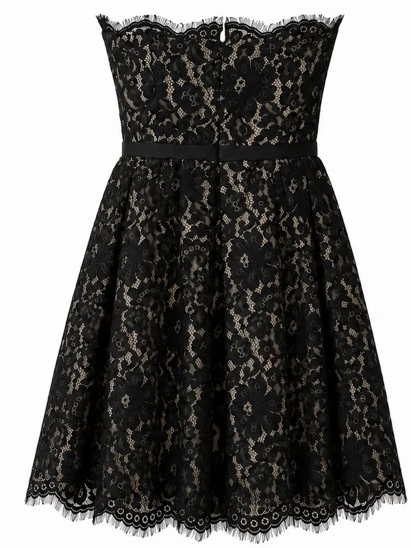 Robert Rodriguez Target Neiman Marcus Black Lace Fit Flare Cocktail Dress Bow 6 - Image 4