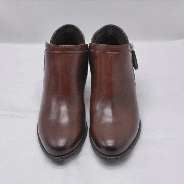 Naturalizer Womens Ankle Boots Size 7.5 Brown Comfort Western Booties Cowgirl - Image 4