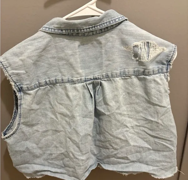 Mossimo Supply Co. Blue Denim Boyfriend Shirt - Image 4