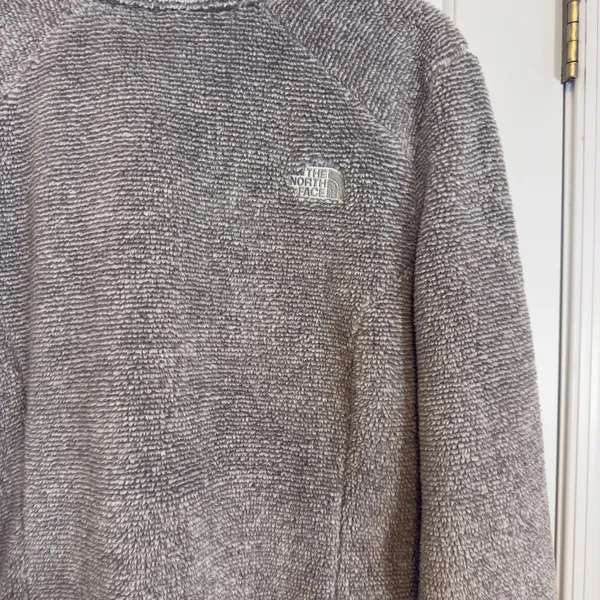The North Face Jacket Womens Gray Heavy Osito Sherpa EUC Full Zip XL Warm Winter - Image 5