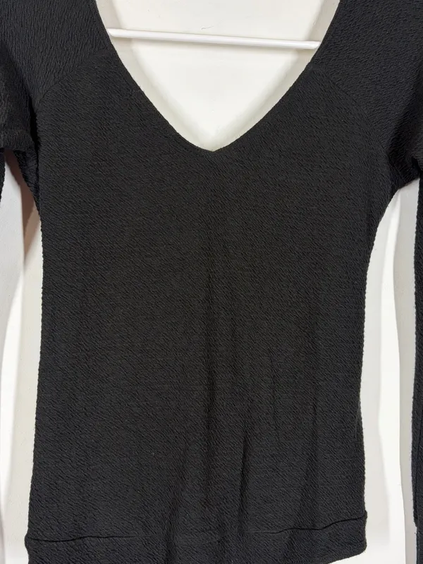 Skin Nora Faux Wrap Textured Bodysuit Size 1 / Small - Image 5