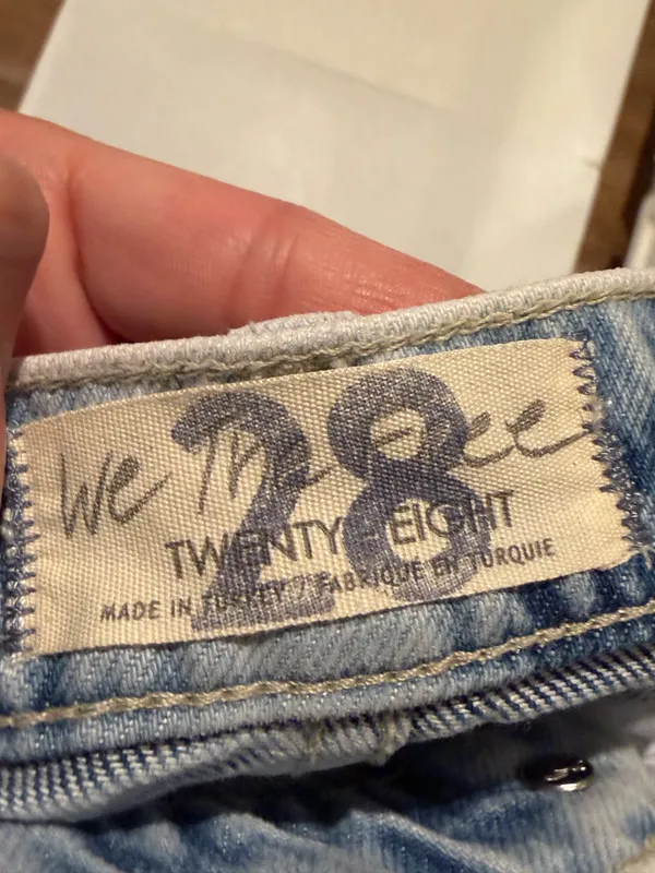 We The Free People 28 Jeans Tapered Baggy Boyfriend Purple Rock Distressed NWT - Image 4