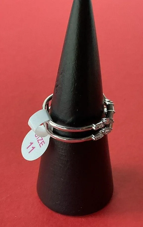 Bomb Party RBP5529 “Hopelessly Yours” Cubic Zirconia on .925 SSS Sz 11 Ring NWT - Image 2