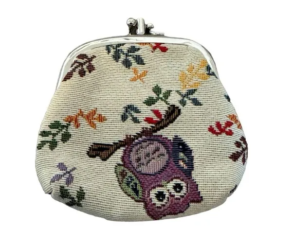 Signage Kiss Lock Owl Tapestry Coin Purse - Image 2