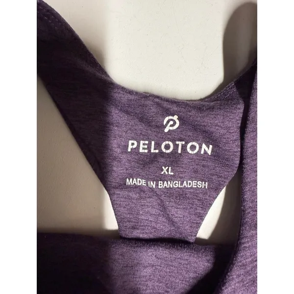 Peloton Womens Move Mission‎ Strappy Sports Bra XL Heathered Purple Athletic - Image 3
