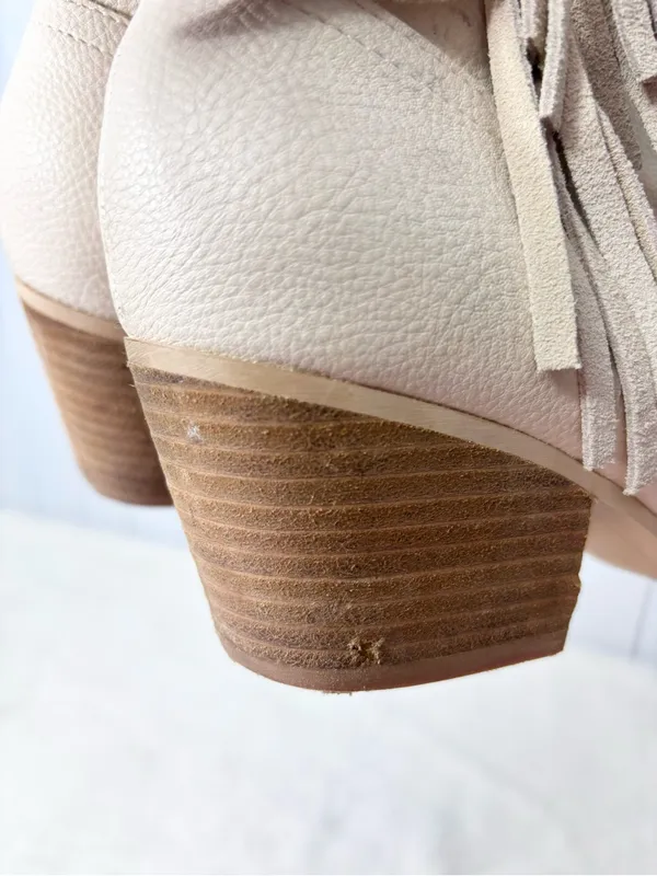 Altar'd State Cream Fringe Western‎ Ankle Boots Size 7 - Image 7