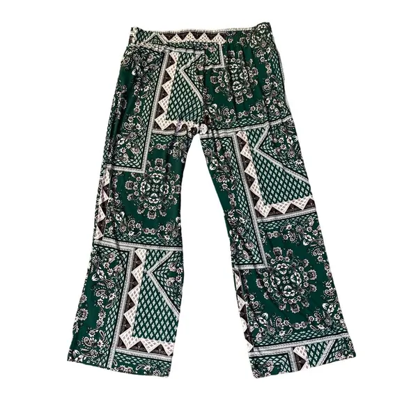 Maurices Pants Womens XL Used Green Black Casual Palazzo - Image 4