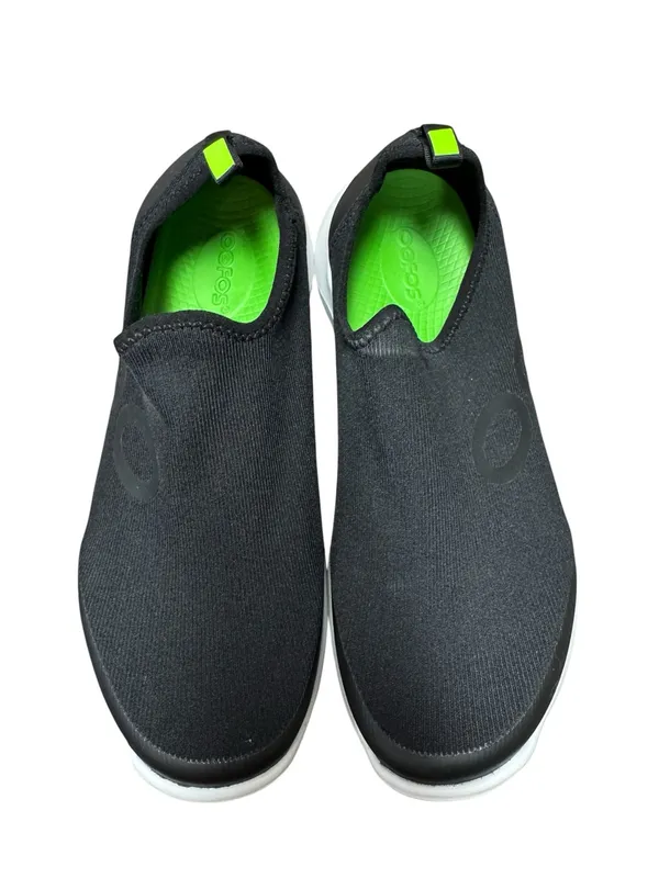 OOFOS OOmg Sport Slip On Lowtop Sneakers Shoes Black White Logo Womens 9 EU 40 - Image 4