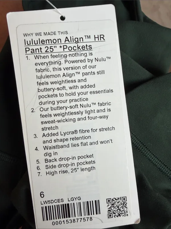 Lululemon Align High Rise green leggings 25” - Image 6