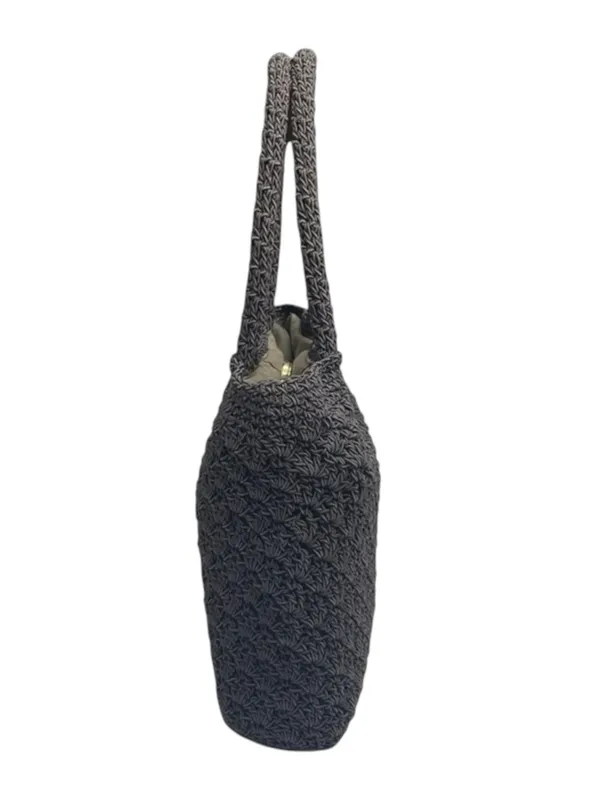 Express Paris 𖣴 Top Handle Woven Crochet Mini Handbag Bag 𖤗 Espresso Brown 𖤗 - Image 2