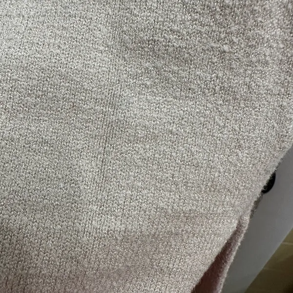 Catherine Malandrino Front Seam Split Hem Sweater Tan Beige Roll Collar XS/S! - Image 8