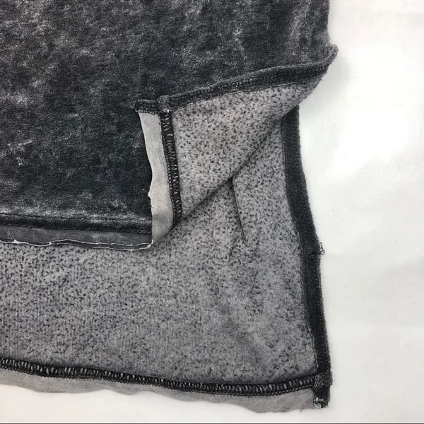 Free People Doran Velour Short Sleeved Top: Pewter - Image 6