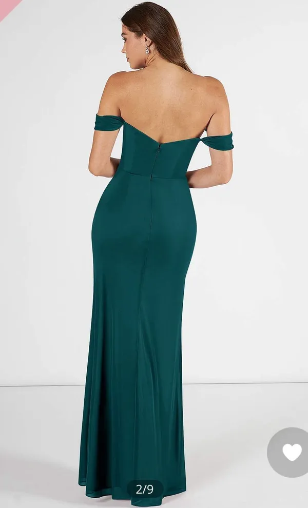 Azazie Kit Bridesmaid Dress in peacock - Image 2
