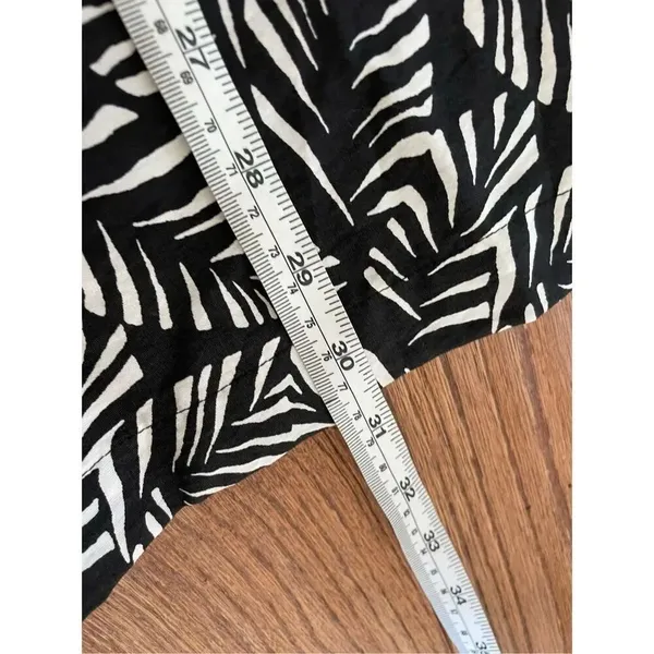 Loft tropical palm leaf black and white romper 2 - Image 11