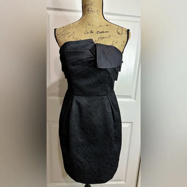 BCBGeneration Strapless Black Cocktail Dress | Size 4 - Image 3