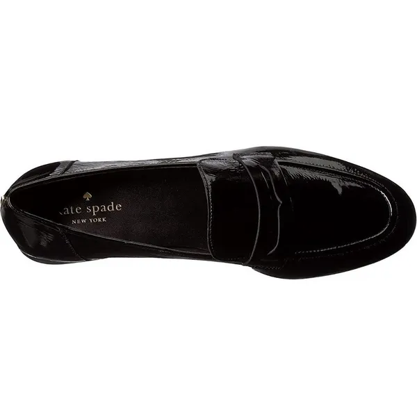 Kate‎ Spade New York BLACK CRINKLE PATENT Women's Genevieve Loafer Size 5.5 - Image 2