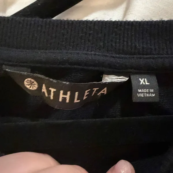 Athleta Sweatshirt‎ Pullover Black XL Asymmetrical Hem Athleisure Casual - Image 3