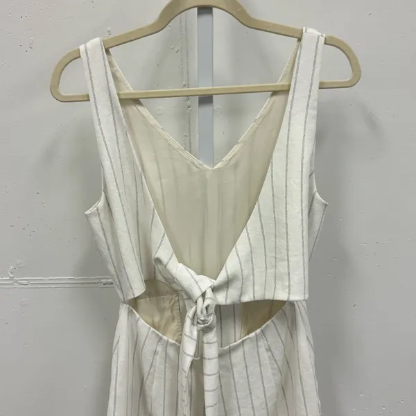 Wilfred Aritzia Ècoulement‎ Romper in Espace Wrap Top Sz 4 White Blue - Image 6