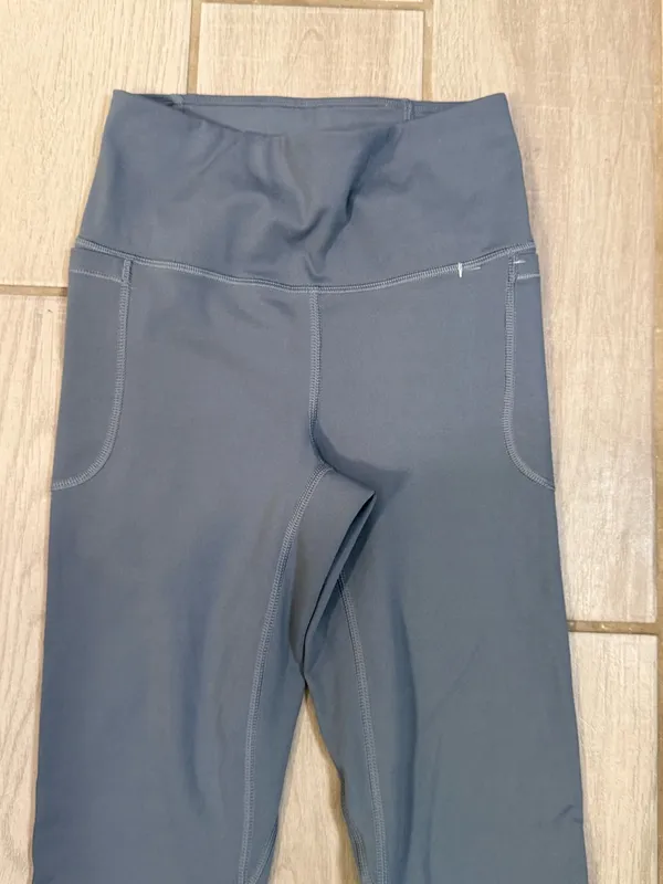 Under Armour Slate Blue Boot-Cut High-Waist Flare Leggings - Image 4
