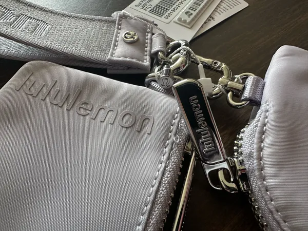 Lululemon Dual Pouch Wristlet Metallic Workmark-Faint Lavender - Image 7