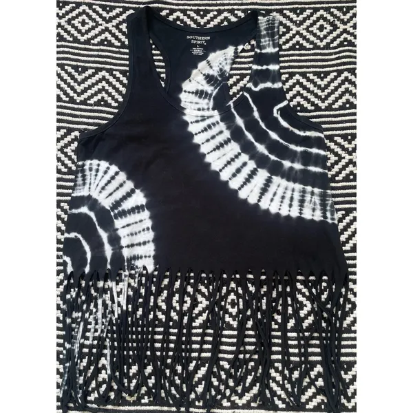 Southern Shirt Southern Spirit Tie Dye Fringe Tank Top - Image 8