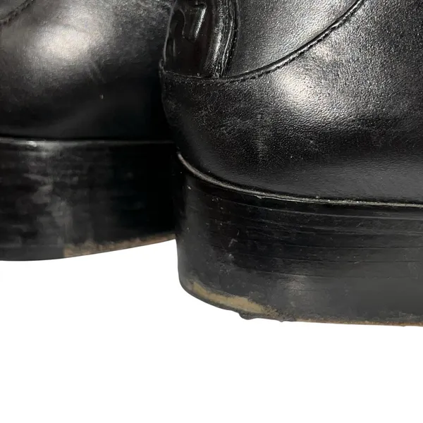 Tory Burch Womens 9.5 Caitlin Riding Boots Knee High Leather Black Logo‎ Pull On - Image 5