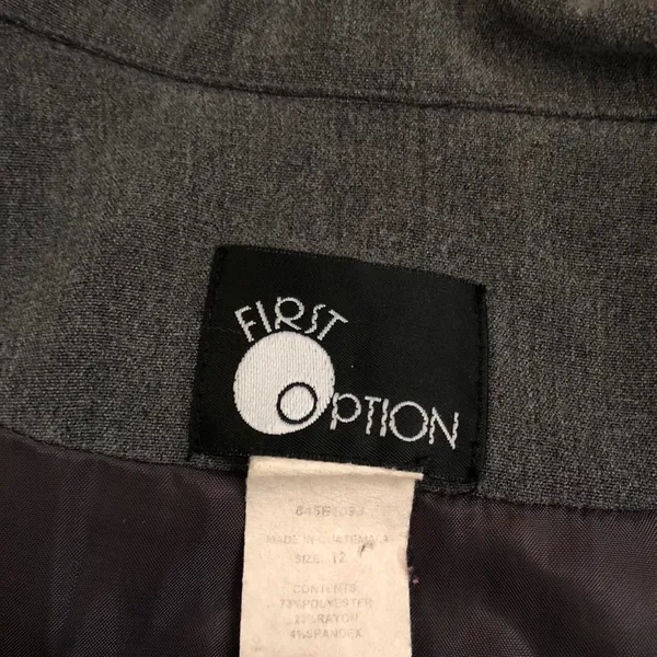 2000s Y2K Gothic Dark Academia Corporate Office Siren Core Fitted Gray Blazer Jacket two button front long sleeve Vintage - Image 3