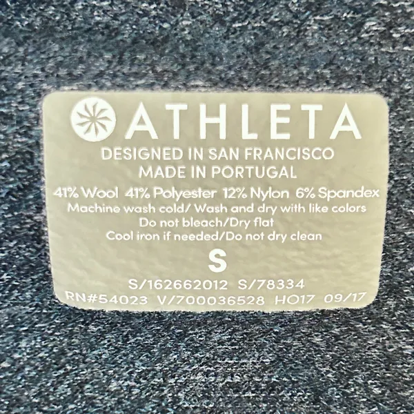 Athleta RemarkaWool Crewneck Top Women's S Long Sleeve Shirt Green Ski Gorpcore - Image 8